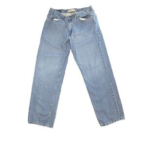 Levi Strauss Signature Mens 36x32 Loose Relaxed Straight Leg Blue Jeans Medium